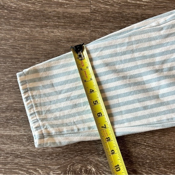 Vintage Boxer Style pull on pants stripes blue stretchy waist. Women’s small - Picture 15 of 16